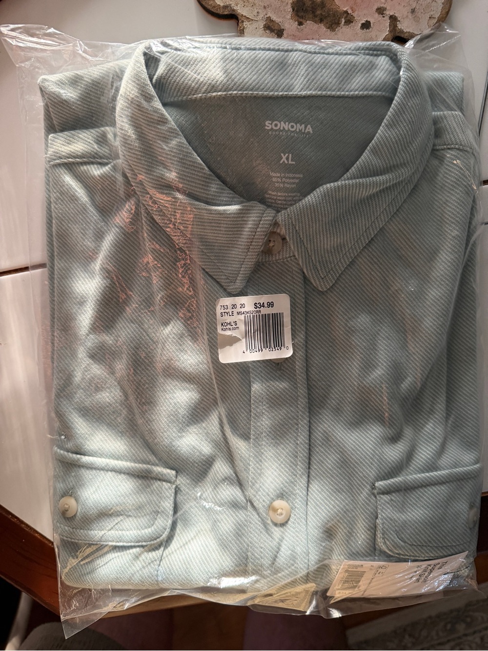 Kohl's Supersoft Knit Shirt Jacket in Light Mint Green